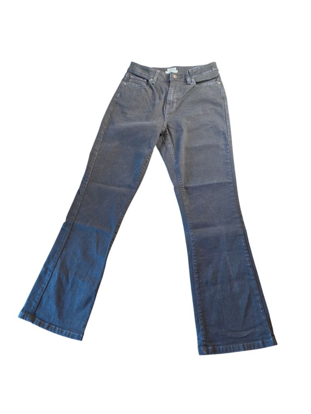 L.L.Bean Classic Fit Stretch Flare Bootcut Dark Wash Black Jeans Size 8 Y2K 70s